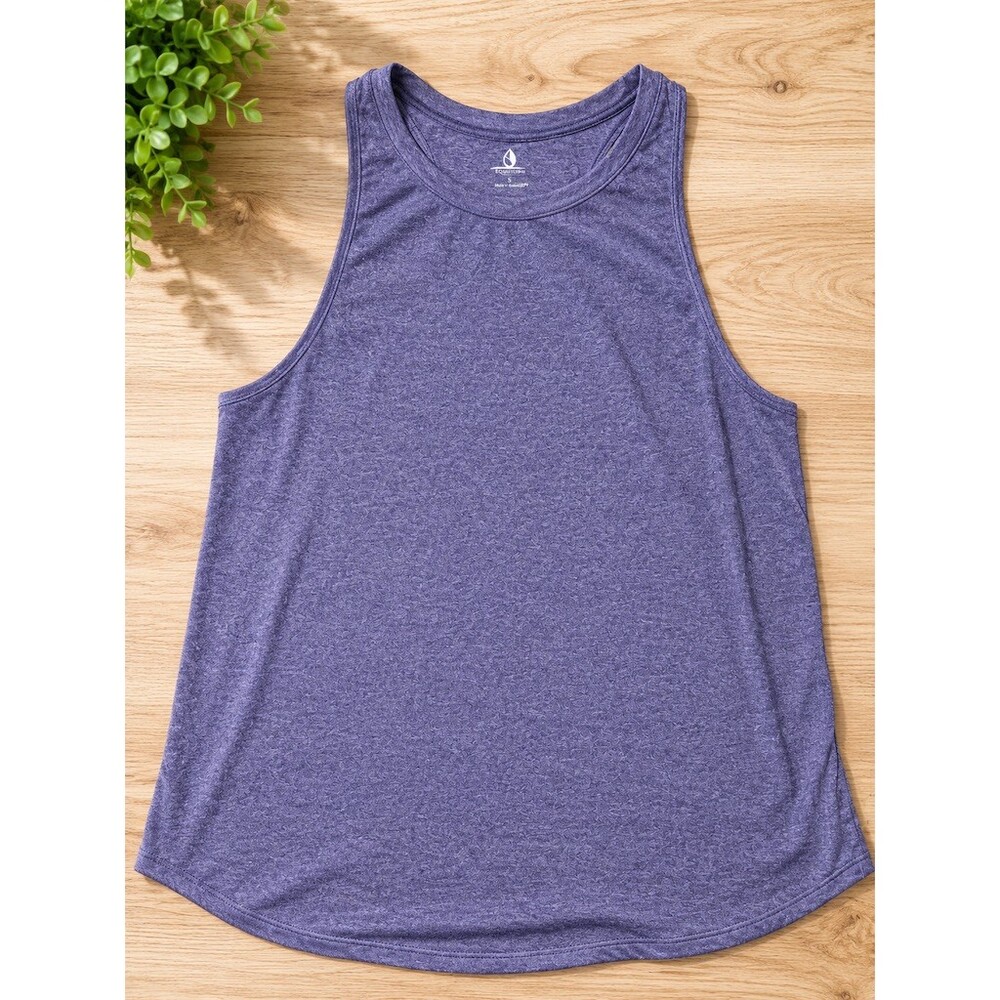 Icyzone Tank Top Womens Size Large Purple Heather Racerback Athletic